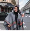 Shawls Autumn V Collar Female Striped Open Stitch Cloak Fashion Tassel Lady Shawl Warm Scarf Poncho Capes T196 231012