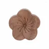 Figurines décoratives en bois, 8 pièces, diffuseur de désodorisant pour voiture, en forme de fleur, Design Simple, facile à utiliser, pour huiles essentielles, Miniatures