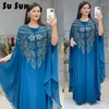 Etnische Kleding Abaya Voor Vrouwen Dubai Luxe Gewaad Femme Musulman 2023 Chiffon Boubou Moslim Mode Jurken Caftan Marocain Djellaba