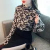 Women's Blouses Chinese Style Stand Collar Plate Button Shirt Autumn And Winter Underwear Lace Top 2023 Slim Fit Blusas