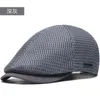 Bérets Adulte Été Respirant Mesh Ivy Cap British Fashion Sytle Béret Mâle Réglable Sboy Chapeau Hommes Causal Octogonal Caps 55-60 CM 231012