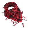 Scarves 100cm Cotton Square Women Scarf Plaid Pattern Keffiyeh Autumn Tassel Hijabs For Woman Long bolsos 231012