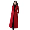 Women's Wool Blends Thermal Winter Overcoat Women Business Midcalf Length Jacket Formal Doublebreasted Coat Thick 231011