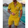 Herrspårspoler Polo Tracksuit Shorts Set For Man Clothing Algeriet Flaggrafik T Shirt Clothes Men Camisetas de Hombre