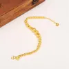 Bracelet boule allongé pour femmes, 17cm 4cm, 14k, perles rondes en or jaune massif, bijoux, chaîne à main, cœur tapestried230R