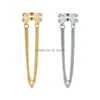 New Long Tassel Ear Cuff Mtilayer No Piercing Hook Clip Earrings For Women Simple Temperament Jewelry Gift Dhgarden Ot9Vh