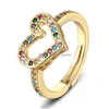 Fashion 6 Styles Heart Shaped Rings For Women Gold Color Adjustable Ring Best Party Wedding Anniversary Jewelry Gift Dhgarden Otuca