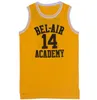 T-shirts d'extérieur The Fresh Prince of Bel-Air 14 Will Smith Basketball Jersey Noir Vert Jaune 231012