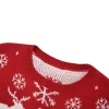 qnpqyx 여자 캐주얼 니트 스웨터 둥근 목 목걸이 긴 소매 드레스 휴가 파티 크리스마스 자카드 가을 겨울 스웨터 드레스