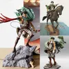 Costumes de mascotte Attaque sur Titan Figure Levi Ackerman Figurine Mikasa Ackerman Rival Shingeki No Kyojin Modèle Jouets Bibliothèque Ornement Poupée