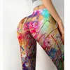 Aktive Hosen Atmungsaktive Yoga Hohe Taille Sport Kleidung 2023 Frauen Gym Enge Floral Fitness Leggings Stretch Active Hosen