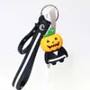 Halloween lysande 3D -nyckelkedja pumpa lykta död kreativ väska dekoration par personaliserade nyckelkedja tillbehör