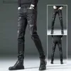 Herrenjeans 2023 Frühling und Herbst neuer Modetrend elastische schwarze kleine Fußhose Herren lässig schlanke bequeme hochwertige Jeans 27-36L231011