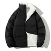 Men's Down Parkas 2023 nouveau épaissir chaud hiver veste hommes solide lâche manteaux d'hiver mâle col montant polaire bouffant Parkas homme Harajuku vêtements d'extérieur J231012