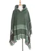 Châles femmes dames gland Cape manteau frange Poncho Oblique rayure bohème châle écharpe 231012