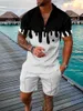 Men's Tracksuits Fashion POLO Top And Shorts Style Sportswear Men Clothing Two Pieces Set Printed Large Hawaiian Beach Summer Decoration