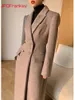 Misturas de lã feminina café colorido terno de lã outono e inverno retro highend temperamento cintura comprimento casaco feminino jaqueta 231011