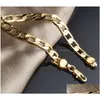 Chain Fashion Man Woman Plating 18K Gold Chain 925 Sier 6Mm 8Mm 10Mm 12Mm 11 Bracelet Jewelry Bracelets Dhmyq