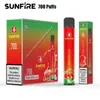 Autentisk Sunfire TPD 700 puffs engångsvapspenna 2 ml e cigarett 0% 20% 30 mg 50 mg 550mAh Vaper Puff Device Partihandel I Vapes Supply Vapor Pod