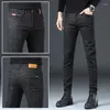 Jeans masculin Top Quality 2023 printemps automne strethouet solide décontracté slim fit adolescents étudiants cowboy lance-boy pantalon jeunesse masculine