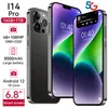 I14 Pro мобильный смартфон экран 6,8 дюйма 2 ГБ+16 ГБ True 4G 5G Android Смартфон.Не iPhone.