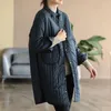 Trenchs pour femmes Manteaux d'hiver Veste matelassée Casual Loose Dames Vintage Chaud Coton Rembourré Parka Longue Chemise Manteau Harajuku Femmes Vêtements