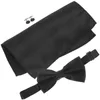 Bow Ties 1 Set Mens Handkerchief Satin Tie Shirt Cufflinks Fashionable Costume Accessories For Groom