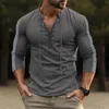 Men's T Shirts Mens Pack Of Jr Fall Fashion Autumn And Winter Casual Long Sleeve Tie Rope Solid Color Clothe