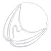Other Fashion Accessories Layered Face Chain Mask Jewellery Decoration Hair Headdress Glitters Halloween Carnival Mask Gifts 231012