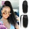 Lace Wigs Racily Hair Afro Kinky Curly Ponytail Human Hair Remy Brazilian Wrap Around Ponytail Drawstring Ponytail Clip In Hair 231012