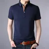 Polos pour hommes Mode d'été Hommes à manches courtes Polos rayés Coréen Big Taille Mâle Vêtements Tshirt Streetwear Business Casual Tops en vrac 231011