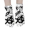 Kvinnor Socks Fashion Cute Ankel Cartoon Skeleton Skalle Cotton Short Happy Korea Harajuku Kawaii Socke