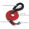 Dog Collars Strong Leash Nylon Rope Pet Puppy Leashes With Soft Padded Handle Reflective Threads For Medium Large Dogs Training Walking