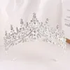 6 kleuren waterdruppel kristal tiara kroon koningin luxe elegante tiara bruiloft verjaardagsfeestje prinses haarjurk accessoires