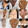 17Km Vintage Mariage Perle Collier Ras Du Cou Pour Femmes Géométrique Coeur Coin Serrure Pendentif Colliers Bijoux Collier De Perles Dhgarden Otphm