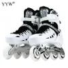 Patins à roulettes en ligne chaussures de skateboard 4 roues flash en ligne PVC adulte vitesse réglable skateboard sports 231011