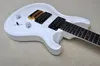 Factory Custom White Electric Guitar met Maple Top, Ebony Fletboard, Abalone Fret Inlay, HH Pickups, CA