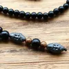 Chokers Design Black Men's Hematite Carving Bead Necklace Fashion Jewelry 231012