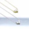 Pendant Necklaces 100% 925 Sterling Silver Girl Women Jewelry Cute Lovely Sparking Bling Cz Small Heart Necklace 231012