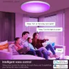 Plafondverlichting 40W Smart LED-plafondlamp 220V RGB-dimmen Tuya Smart WiFi-bediening DIY-plafondlamp APP-bediening voor thuis binnendecoratie Q231012