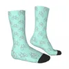 Men's Socks Light Grey And Cyan Bike Biker Cycle Bicycle Racing Male Mens Women Summer Stockings Hip Hop