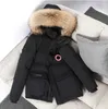 Cananda Goosemen'in Down Parkas Ceketleri Kış İş Kıyafetleri Ceket Açık Moda Kalın Moda Sıcak Tutma Çift Canlı Yayın Kanada 280