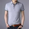 Polos pour hommes Mode d'été Hommes à manches courtes Polos rayés Coréen Big Taille Mâle Vêtements Tshirt Streetwear Business Casual Tops en vrac 231011