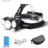 Head lamps USB Rechargeable phare Portable 24LED phare intégré batterie torche Portable lumière de travail pêche Camping phare Q231013