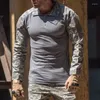 Sweats à capuche pour hommes Automne à manches longues Militaire Camouflage Sweatshirts Hommes Outdoor Casual Sports Training Slim Tops Mens Patchwork Zip-up