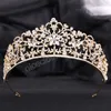 Luxury Multicolor AB Crystal Crown Women Girls Wedding Bride Queen Bridal Tiaras Hair Dress Accessories Headbands