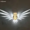 장식용 물체 인형 LOFYTAIN LED 동물 프로젝션 램프 올빼미 사자 Lion Eagle Night Light Light Anal Wall Sconce Study Bedroom 장식 장식 T231012