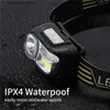 Head lamps 9 Light Modes LED Headlamp Rechargeable Powerful Head Lamp Built-in Battery Outdoor Camping Headlight Head Flashlight Head Light Q231013