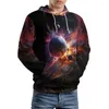 Men's Hoodies 3d Colorful Starry Sky Print Long Sleeve Sweatshirt Loose Casual Oversize Men Clothing Autumn Hooded Fashion For