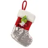 Рождественский подарок высокого качества, Рождественский чулок, подарочная сумка, мультяшный зеленый вор, носки-монстры с золотыми и серебряными блестками, подвесные украшения для рождественской елки